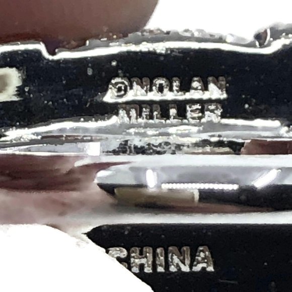 Silver Tone Nolan Miller Clear and Blue Stone Ring - Picture 7 of 10